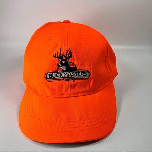 Buckmasters Blaze Safety Orange Adjustable Straphook Hat Cap Hunt Fish OSFA - Picture 1 of 10